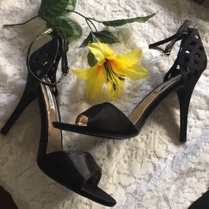 Steve Madden Black Strap Heels